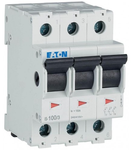 EATON ROZŁĄCZNIK IZOLACYJNY MODUŁOWY 100A 3Z 3P 3M 415V AC IS-100/3