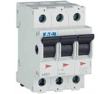 EATON ROZŁĄCZNIK IZOLACYJNY MODUŁOWY 63A 3Z 3P 3M 415V AC IS- 63/3