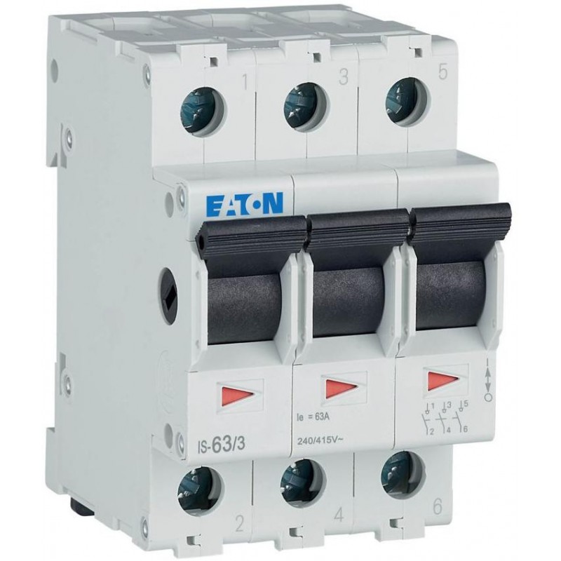 EATON ROZŁĄCZNIK IZOLACYJNY MODUŁOWY 63A 3Z 3P 3M 415V AC IS- 63/3