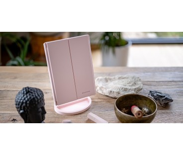 Lusterko do makijażu Humanas HS-ML04 z podświetleniem LED - różowy