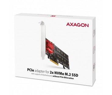 Adapter Axagon PCEM2-ND PCIe 2x NVME M.2