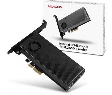 Adapter Axagon PCEM2-DC PCI-E x4 na M.2 NVMe z chłodzeniem