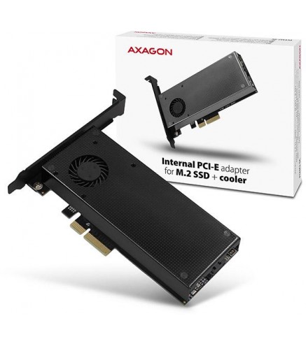 Adapter Axagon PCEM2-DC PCI-E x4 na M.2 NVMe z chłodzeniem