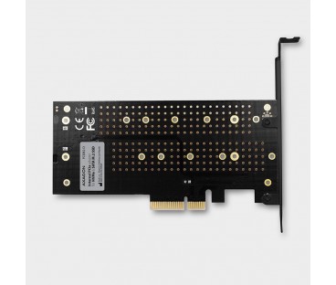 Adapter Axagon PCEM2-D PCIe NVME + SATA M.2