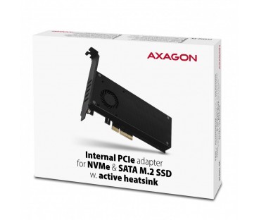 Adapter Axagon PCEM2-DC PCI-E x4 na M.2 NVMe z chłodzeniem
