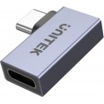 Unitek Adapter USB-C na USB-C kątowy płaski