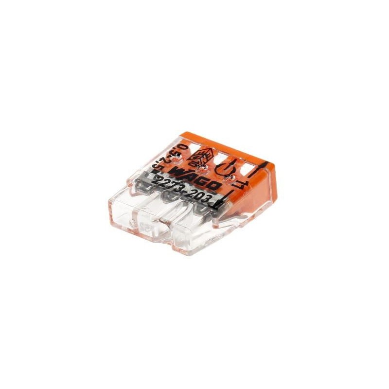 Szybkozłączka uniwersalna DRUT 3x 0,5-2,5mm2 WAGO 2273-203 100szt.