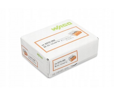 Szybkozłączka uniwersalna DRUT 3x 0,5-2,5mm2 WAGO 2273-203 100szt.