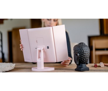 Lusterko do makijażu Humanas HS-ML04 z podświetleniem LED - różowy