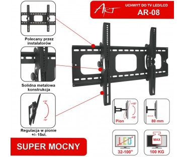 Uchwyt TV ścienny LED/LCD ART 32-100