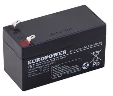 Akumulator AGM EUROPOWER serii EP 12V 1,2Ah (Żywotność 6-9 lat)