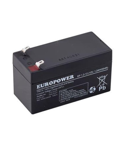 Akumulator AGM EUROPOWER serii EP 12V 1,2Ah (Żywotność 6-9 lat)
