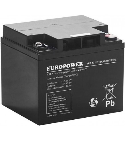 Akumulator AGM EUROPOWER serii EPS 12V 42Ah (Żywotność 8-12 lat)
