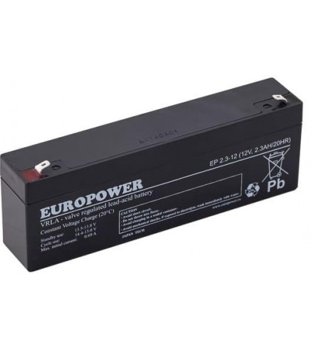 Akumulator AGM EUROPOWER serii EP 12V 2.3Ah (Żywotność 6-9 lat)