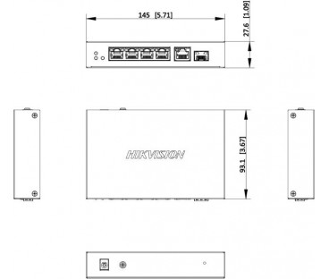 Switch Hikvision DS-3E1506P-EI/M-4P1T1F(O-STD)