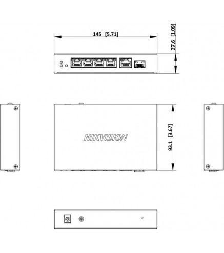 Switch Hikvision DS-3E1506P-EI/M-4P1T1F(O-STD)