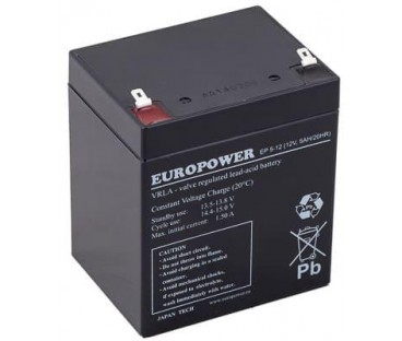 Akumulator AGM EUROPOWER serii EP 12V 5Ah T1 (Żywotność 6-9 lat)