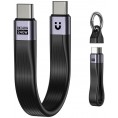 Unitek Kabel USB-C w formie breloka | USB4 | 40 Gb/s | 240W PD 8K | 13 cm, czarny