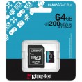 Karta pamięci microSD 64GB Kingston CanvasGo! Plus 200MB/s A2 U3 V30 + adapter