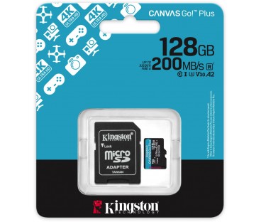 Karta pamięci microSD 128GB Kingston CanvasGo! Plus 200MB/s A2 U3 V30 + adapter