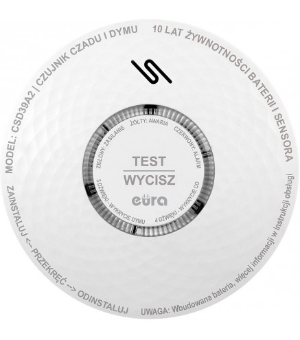 Czujnik czadu i dymu EURA CSD-39A2