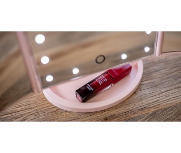 Lusterko do makijażu Humanas HS-ML04 z podświetleniem LED - różowy