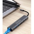 HUB USB-C Przejściówka ADAPTER 8w1 HDMI 2.0 4K 60 Hz Gigabit Ethernet 1000 Mbps Zenwire HUB81