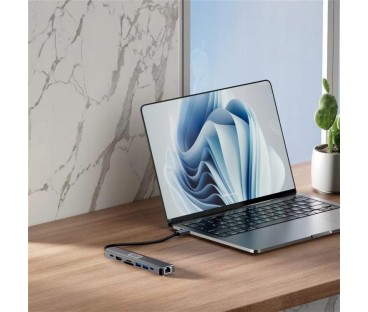 HUB USB-C Przejściówka ADAPTER 8w1 HDMI 2.0 4K 60 Hz Gigabit Ethernet 1000 Mbps Zenwire HUB81