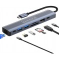 HUB USB-C Przejściówka ADAPTER 8w1 HDMI 2.0 4K 60 Hz Gigabit Ethernet 1000 Mbps Zenwire HUB81