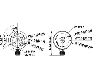Uchwyt adapter Hikvision DS-1280ZJ-XS-Y(O-STD)