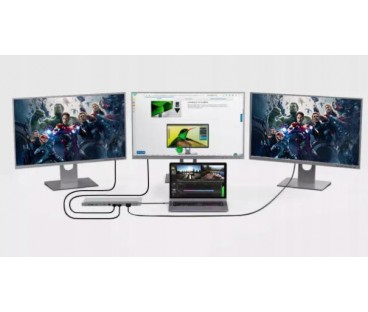 HUB ADAPTER USB-C 12w1 Stacja Dokująca 2x HDMI 4K ETHERNET RJ45 USB 3.0 BYL-2211