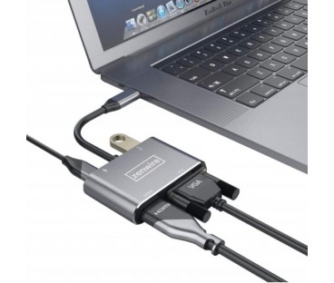 ADAPTER HUB Przejściówka USB-C 4W1 HDMI 4K VGA USB Zenwire BYL-2310