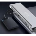 HUB ADAPTER USB-C 12w1 Stacja Dokująca 2x HDMI 4K ETHERNET RJ45 USB 3.0 BYL-2211