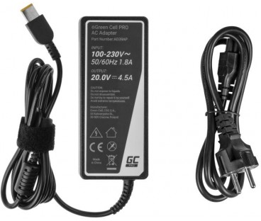 ZASILACZ ŁADOWARKA DO LAPTOPA LENOVO Green Cell PRO AD39AP 20V 4,5A 90W Slim Tip