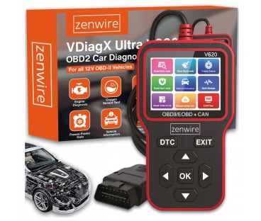 Interfejs Tester Skaner Diagnostyczny  OBD2 ELM327 CAN Zenwire V620