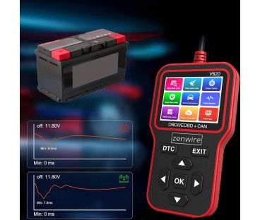 Interfejs Tester Skaner Diagnostyczny  OBD2 ELM327 CAN Zenwire V620