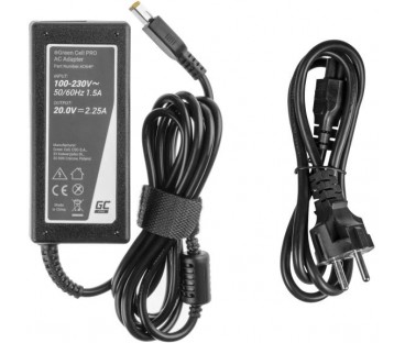 ZASILACZ ŁADOWARKA DO LAPTOPA LENOVO Green Cell PRO AD64P 20V 2,25A 45W Slim Tip