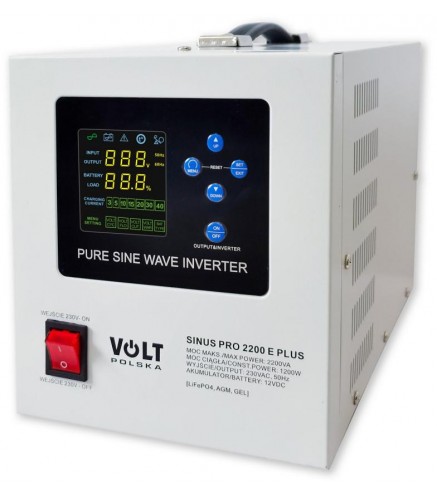 Przetwornica VOLT POLSKA SINUSPRO 2200E PLUS 12/230V (1200/2200W) [AGM, GEL, LiFePO4]