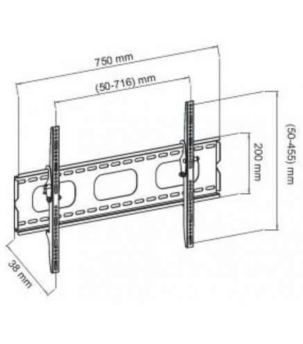Uchwyt TV ścienny LED/LCD ART 32-70 reg.w pionie
