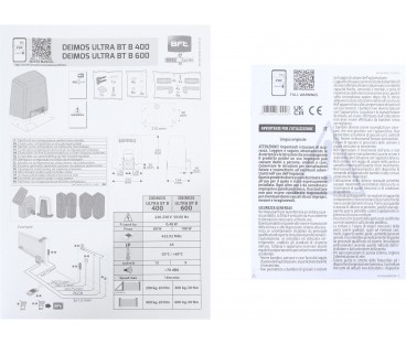 Zestaw BFT DEIMOS ULTRA BT B600 INT KIT do 600kg bram przesuwnych