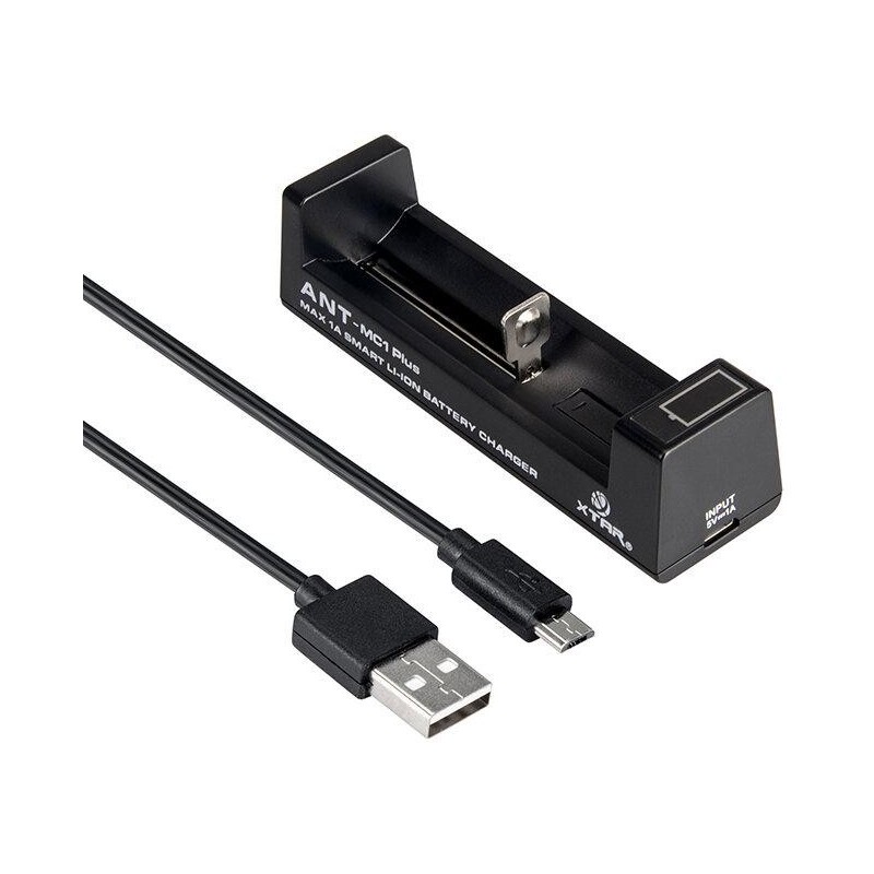 Ładowarka do akumulatorów cylindrycznych Li-ion 18650 Xtar ANT MC1 Plus micro USB-B