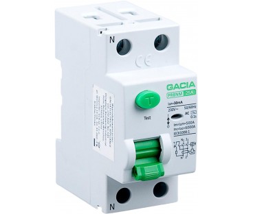 Wyłącznik różnicowoprądowy 25A, 30mA, 2P, typ A GACIA PR8NM 2P 25A 30MA A