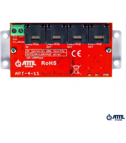 ATTE APT-4-11 Switch PoE 4 portowy 10/100Mbps, extender