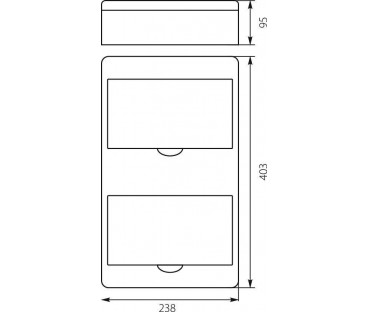 Rozdzielnica n/t RN-16 Fala (N+PE) IP40 403x238x95mm, biała | 7.4 Elektro-Plast Opatówek