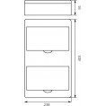 Rozdzielnica n/t RN-16 Fala (N+PE) IP40 403x238x95mm, biała | 7.4 Elektro-Plast Opatówek