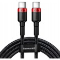 KABEL USB-C / USB-C Baseus Cafule CATKLF-AL91 200cm 100W 5A PD 2.0 QC 3.0 CZARNY W OPLOCIE