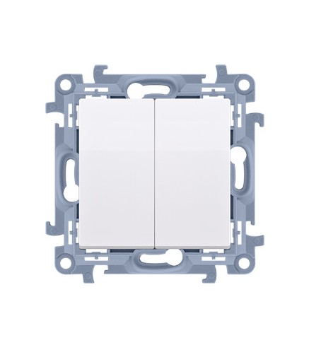 KONTAKT SIMON 10 MODUŁ BIAŁY PRZYCISK 2X 2Z ZACISKI ŚRUBOWE 10AX 250V