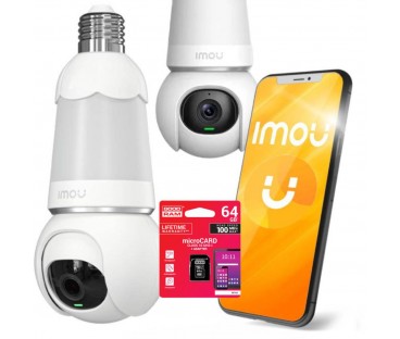 Kamera IP Imou kamera żarówka Bulb Cam 5MP IPC z kartą pamięci 64BG