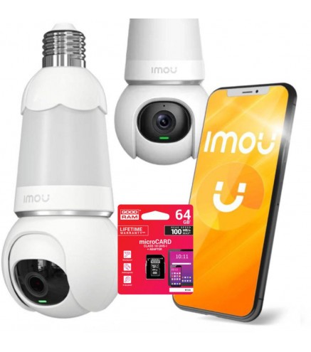 Kamera IP Imou kamera żarówka Bulb Cam 5MP IPC z kartą pamięci 64BG