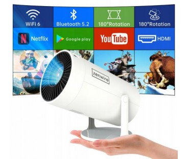Przenośny Projektor Zenwire R1 Full HD Android Wifi Bluetooth Obrotowy